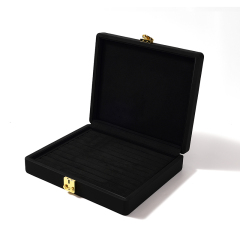 FANXI Custom blue PU and microfiber ring box
