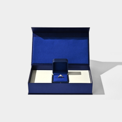 FANXI Custom blue microfiber inside jewelry box