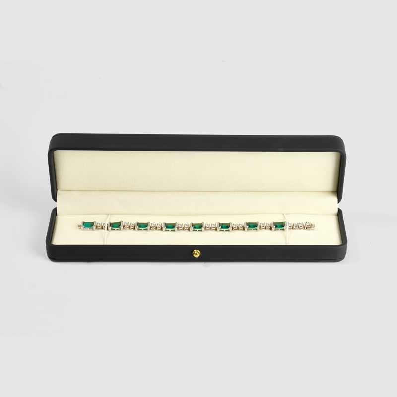 FANXI Custom black velvet PU leather jewelry box