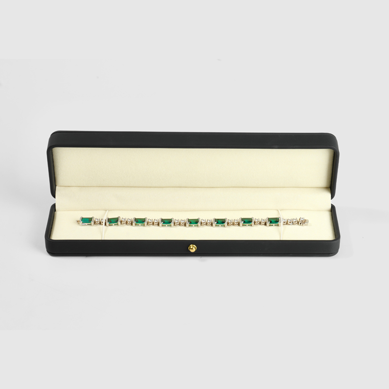 FANXI Custom black velvet PU leather jewelry box