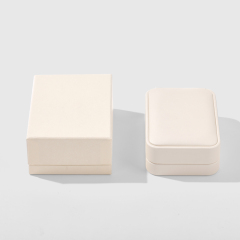 FANXI Custom off white microfiber jewelry box