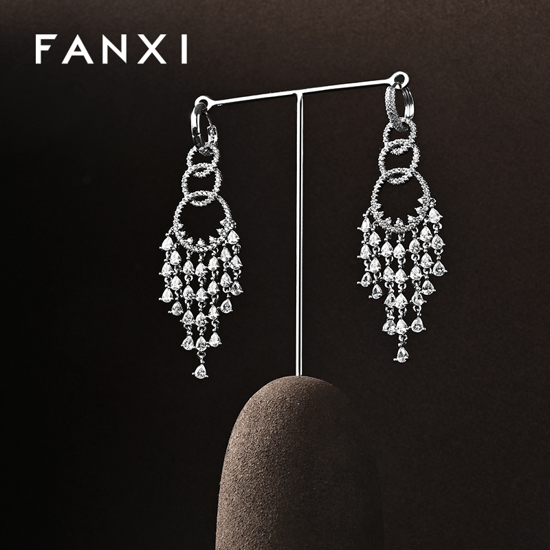 FANXI Hot sale Leather Coffee color Jewelry Combination Set