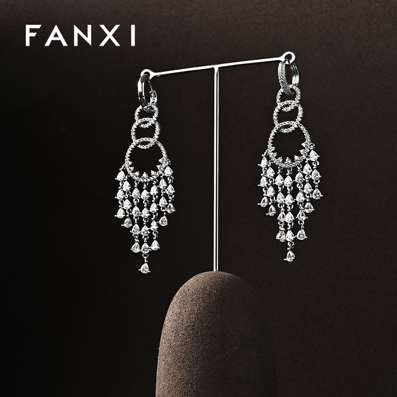 FANXI Hot sale Leather Coffee color Jewelry Combination Set