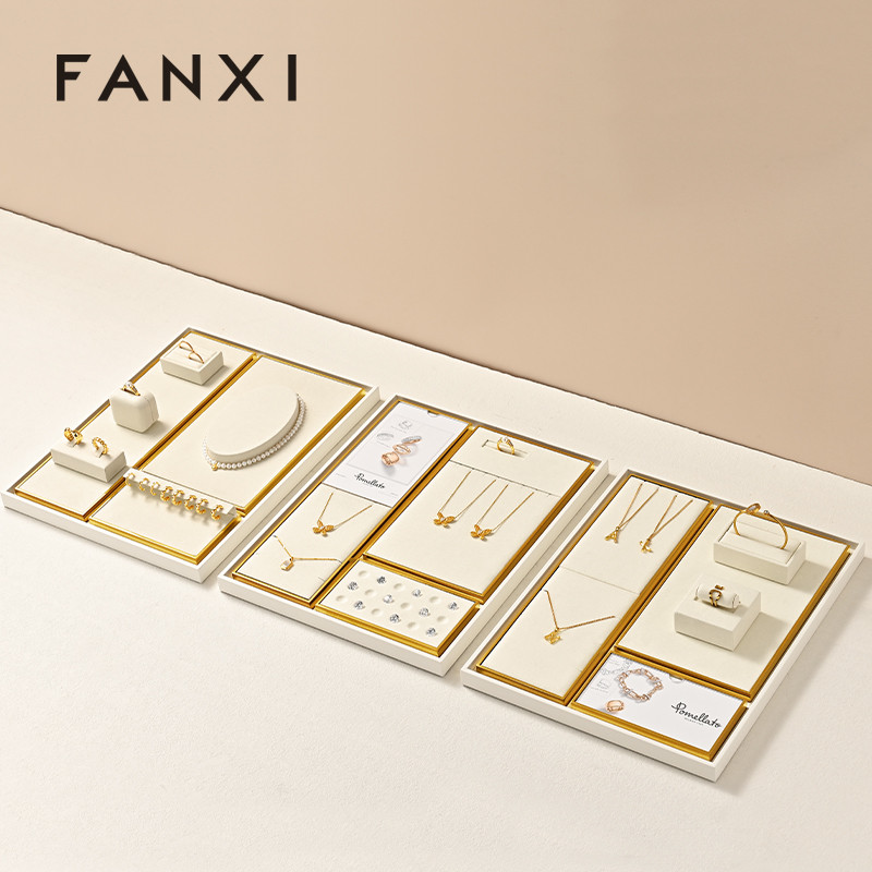 FANXI Fashion Beige Metal Jewelry Combination Set