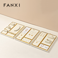 FANXI Fashion Beige Metal Jewelry Combination Set