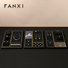 FANXI Fashion Black Metal Jewelry Combination Set
