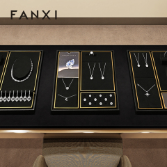 FANXI Fashion Black Metal Jewelry Combination Set