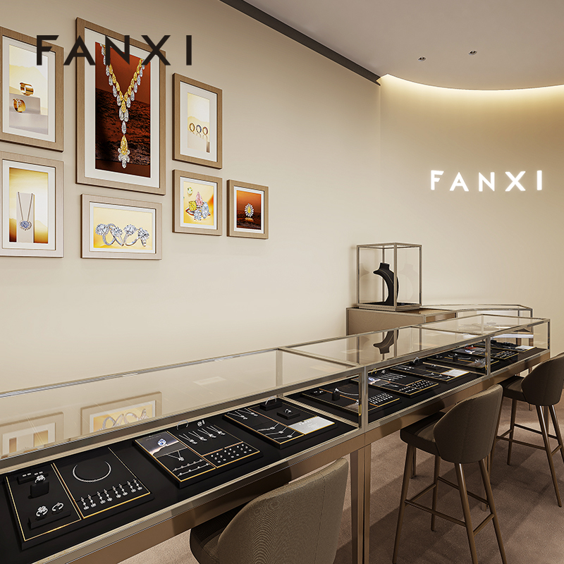 FANXI Fashion Black Metal Jewelry Combination Set