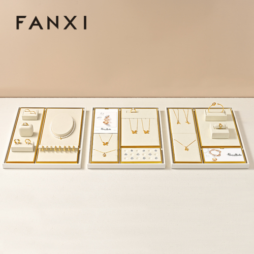 FANXI Fashion Beige Metal Jewelry Combination Set