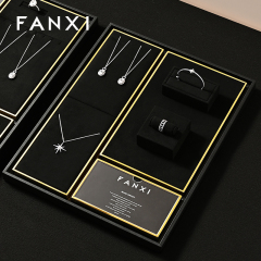 FANXI Fashion Black Metal Jewelry Combination Set