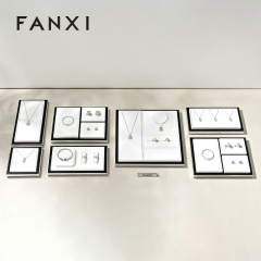 FANXI Wholesale Leather White Jewelry Display