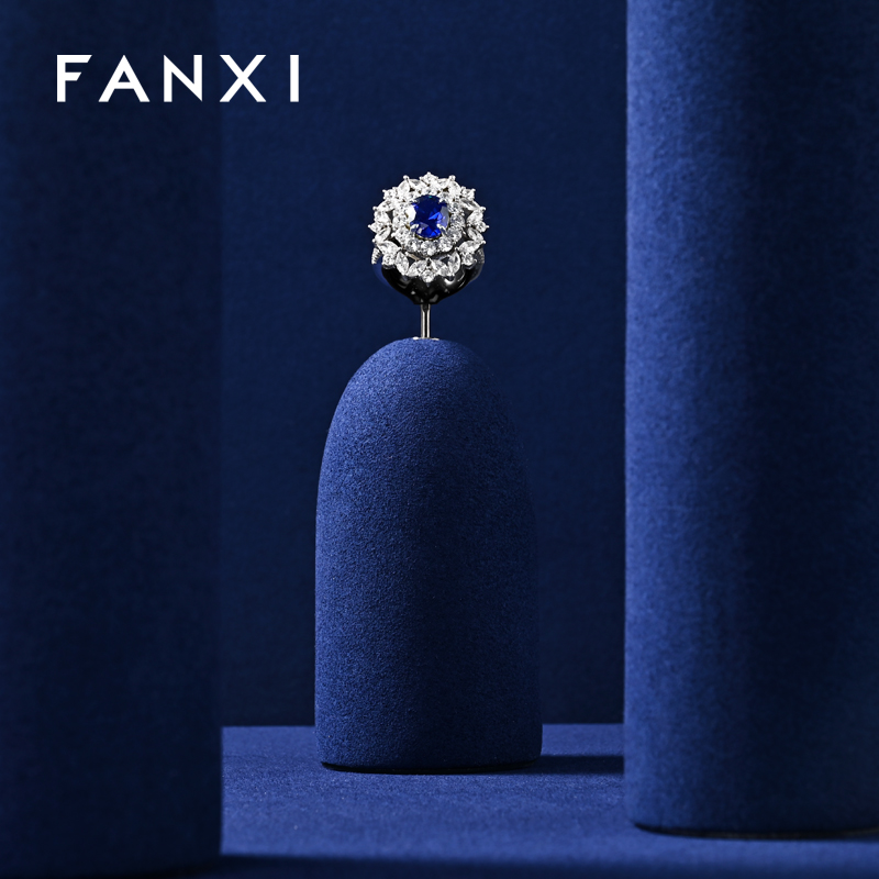FANXI Wholesale Blue Microfiber Jewelry display set