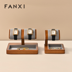FANXI High quality gray solid wood Watch display stand