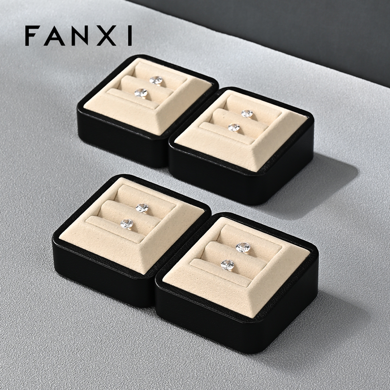 FANXI New arrival Beige Microfiber Jewelry display tray