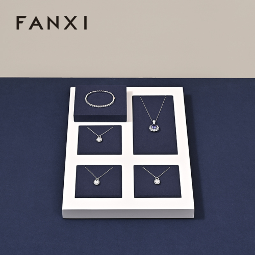 FANXI Hot sale blue Baking paint Jewelry display set series