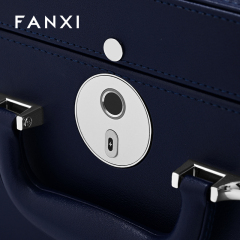 FANXI Hot sale Blue PU leather Jewelry case