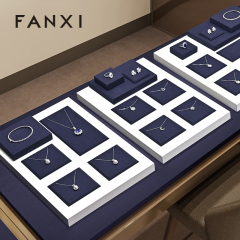 FANXI Hot sale blue Baking paint Jewelry display set series