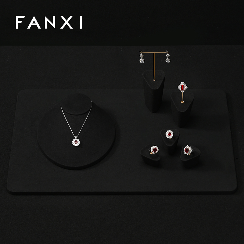FANXI Wholesale Velvet Multi-coloroption Jewelry bust
