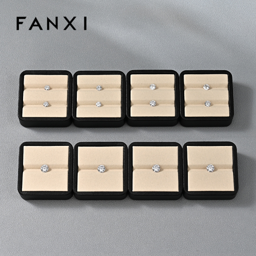 FANXI New arrival Beige Microfiber Jewelry display tray