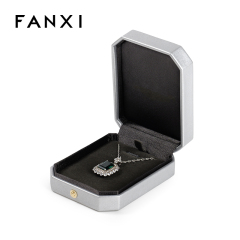 FANXI Custom silvery velvet leather pendant box