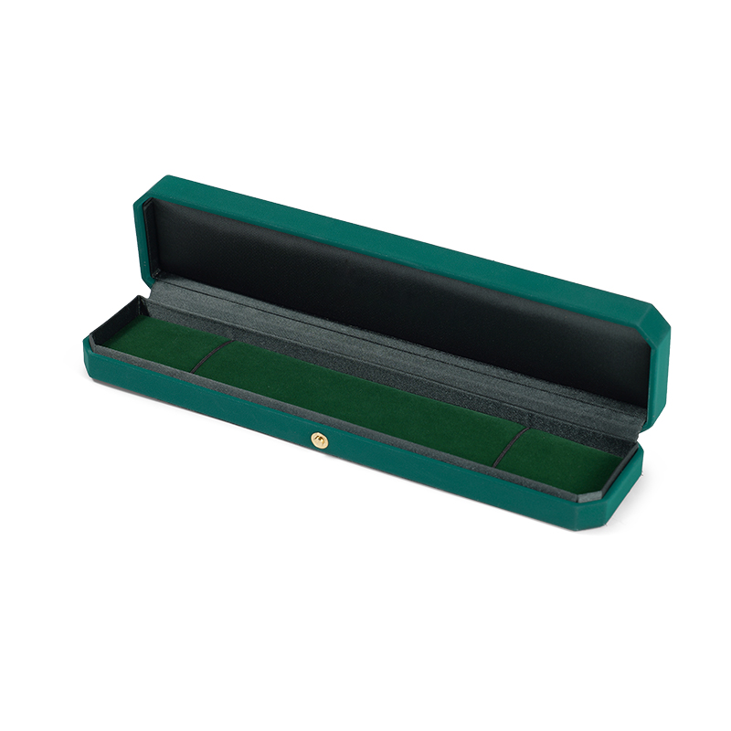 FANXI Custom green velvet leather long chain box