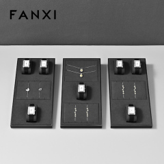 FANXI Factory Gray Microfiber Jewelry display set
