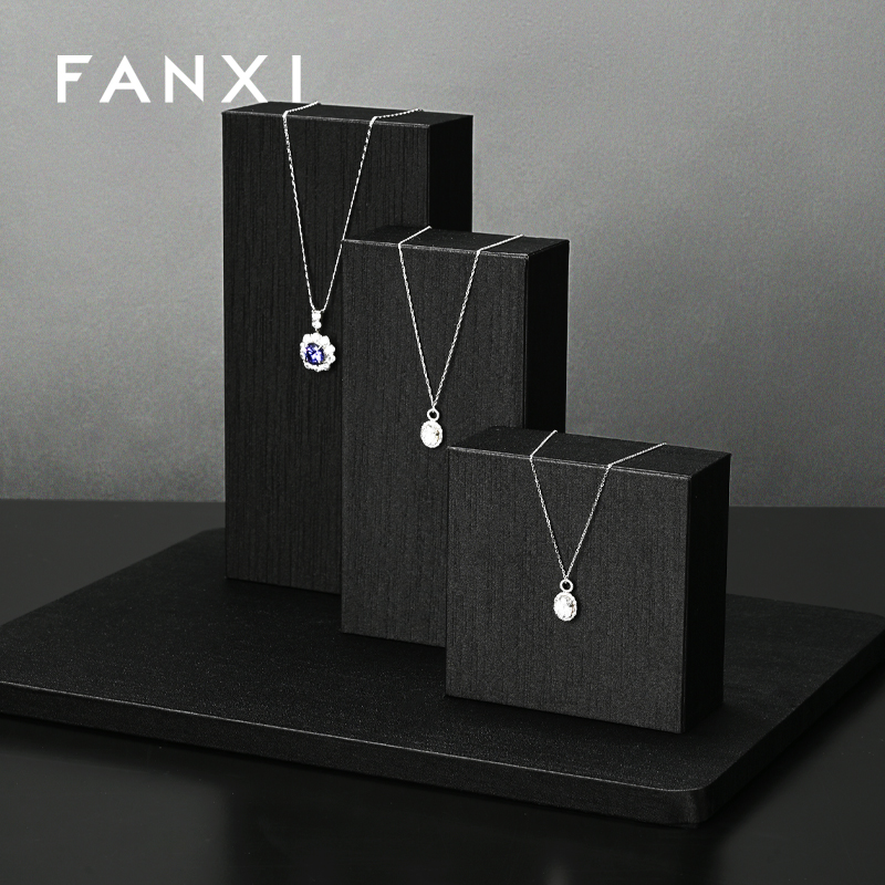 FANXI Wholesale Black Leather Jewelry Display