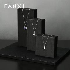FANXI Wholesale Black Leather Jewelry Display