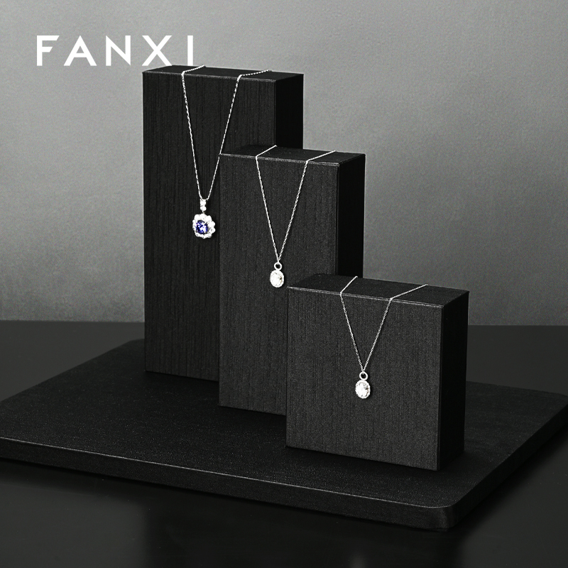 FANXI Wholesale Black Leather Jewelry Display