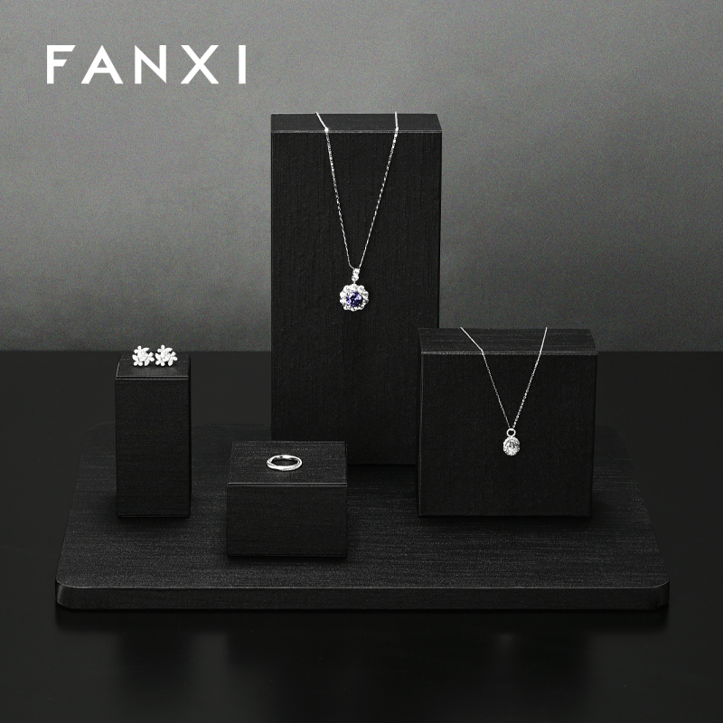 FANXI Wholesale Black Leather Jewelry Display