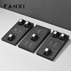 FANXI Factory Gray Microfiber Jewelry display set