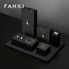 FANXI Wholesale Black Leather Jewelry Display