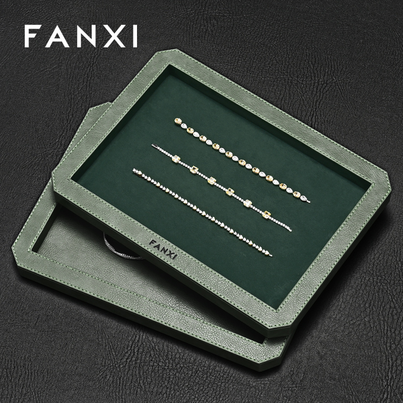 FANXI Fashion Polychrome Velvet Jewelry Display tray