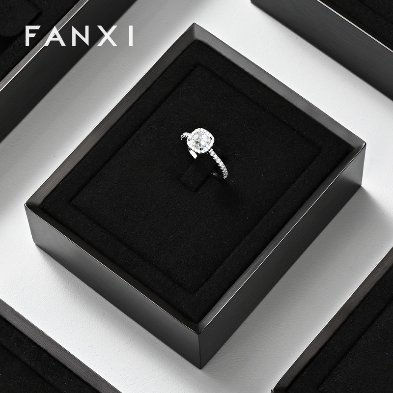 FANXI High quality Black Microfiber Jewelry Display tray