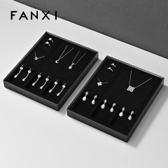 FANXI High quality Black Microfiber Jewelry Display tray