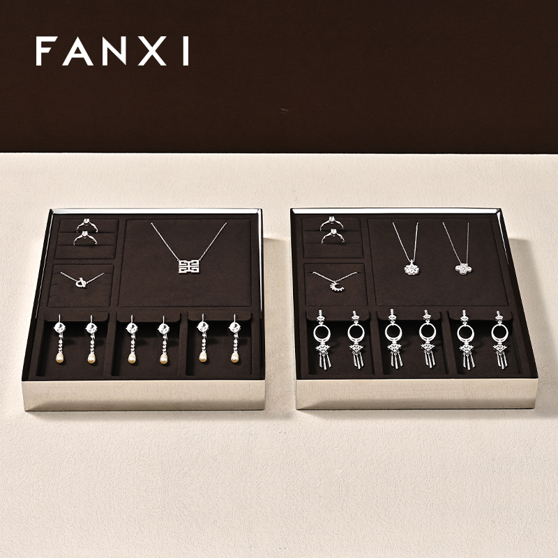 FANXI Hot sale Brown Metal Jewelry display tray
