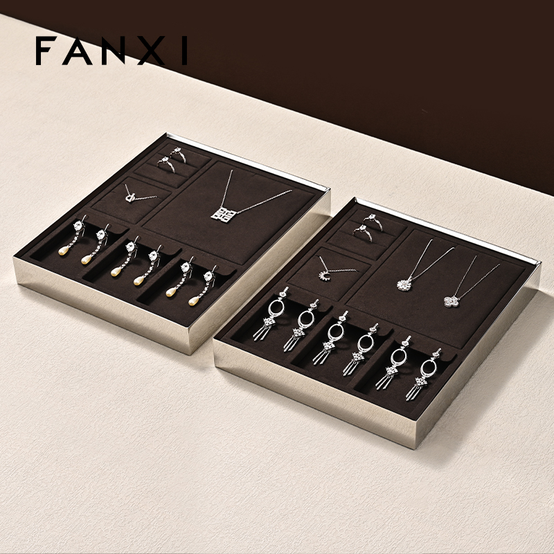 FANXI Hot sale Brown Metal Jewelry display tray