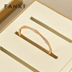 FANXI Hot sale Beige Metal Jewelry display tray