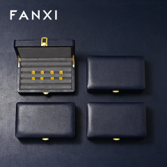 FANXI Hot sale velvet Blue Loose diamond storage box