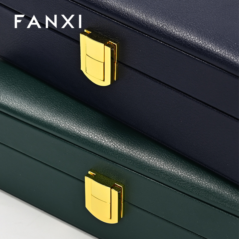 FANXI Hot sale velvet Blue Loose diamond storage box