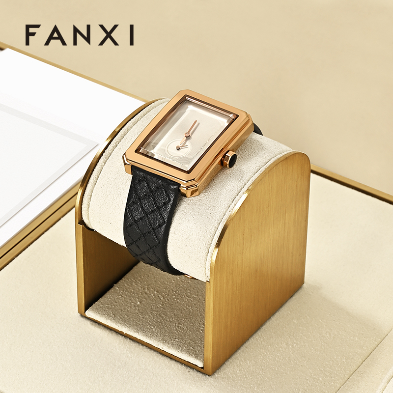 FANXI Hot sale Beige Metal Jewelry display tray