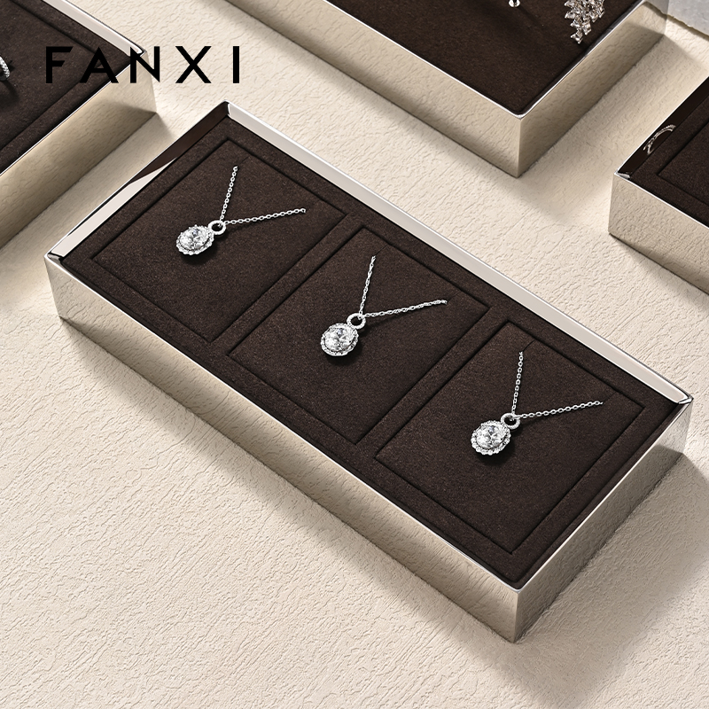 FANXI Hot sale Brown Metal Jewelry display tray