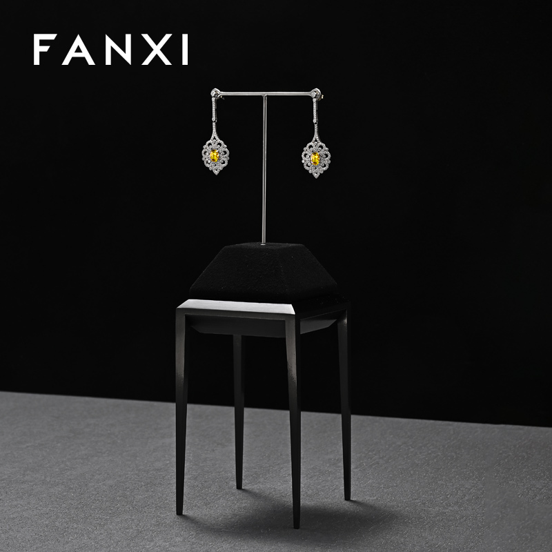 FANXI Hot sale Black metal Jewelry display stand
