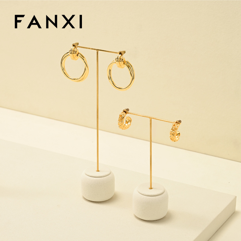 FANXI Fashion Beige Microfiber Jewelry display set