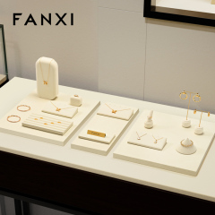 FANXI Fashion Beige Microfiber Jewelry display set