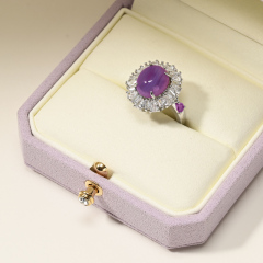 FANXI High quality purple microfiber jewelry box