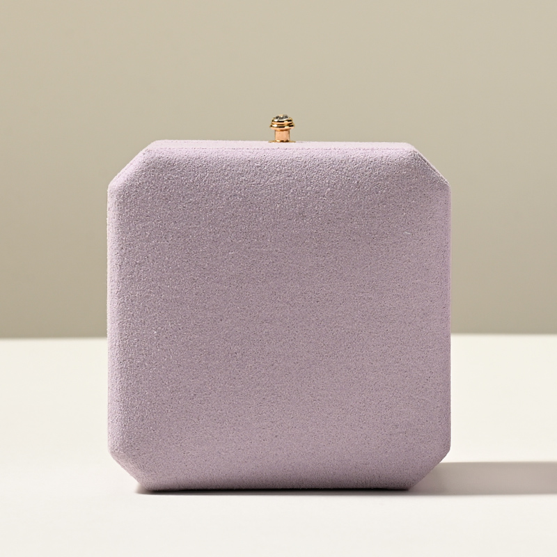 FANXI High quality purple microfiber jewelry box