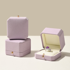 FANXI High quality purple microfiber jewelry box