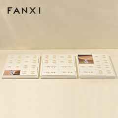 FANXI Luxury Beige Microfiber Jewelry Combination Set