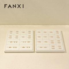 FANXI Luxury Beige Microfiber Jewelry Combination Set